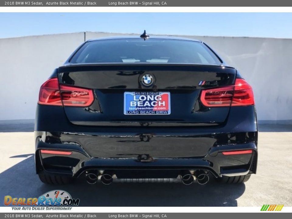 2018 BMW M3 Sedan Azurite Black Metallic / Black Photo #3