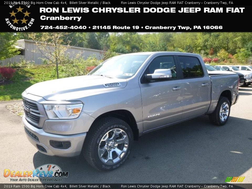 2019 Ram 1500 Big Horn Crew Cab 4x4 Billett Silver Metallic / Black Photo #1