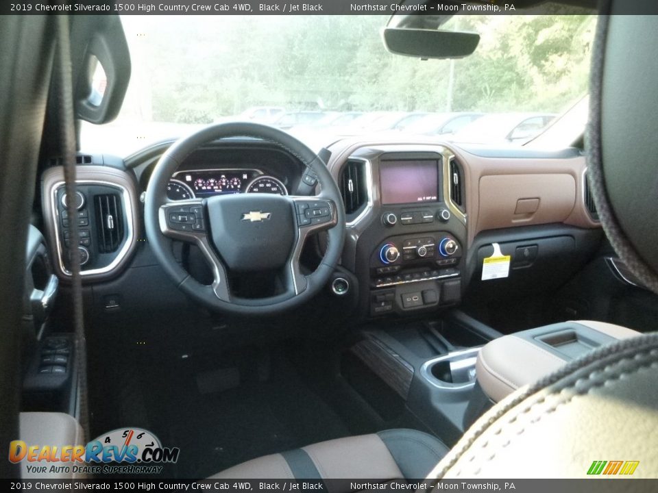 Jet Black Interior - 2019 Chevrolet Silverado 1500 High Country Crew Cab 4WD Photo #13
