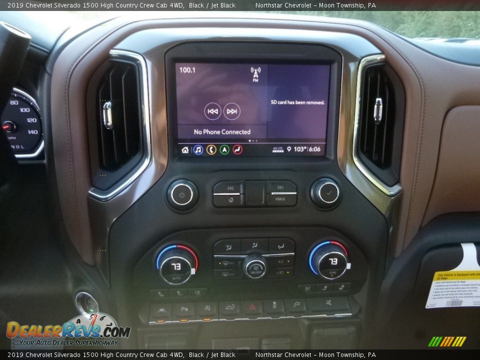 2019 Chevrolet Silverado 1500 High Country Crew Cab 4WD Black / Jet Black Photo #17