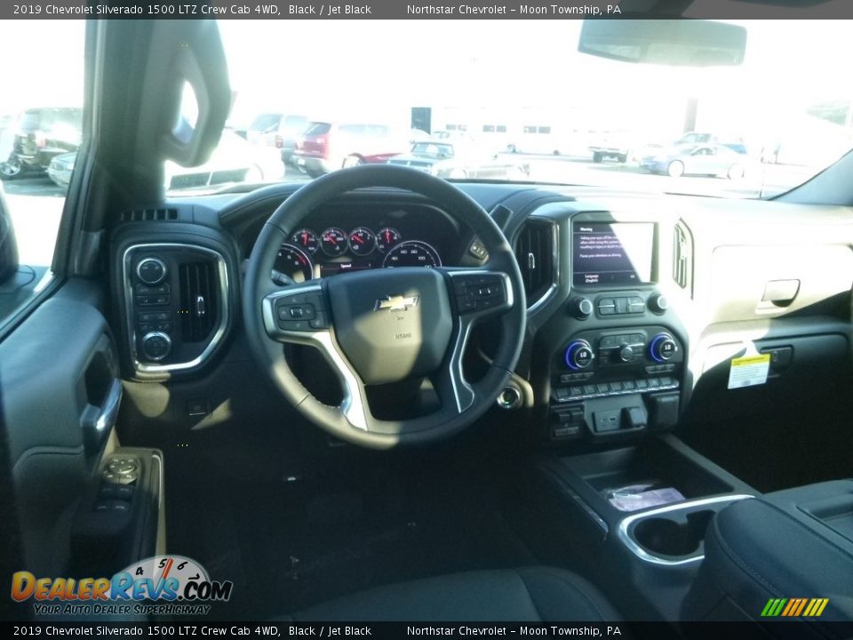 2019 Chevrolet Silverado 1500 LTZ Crew Cab 4WD Black / Jet Black Photo #14