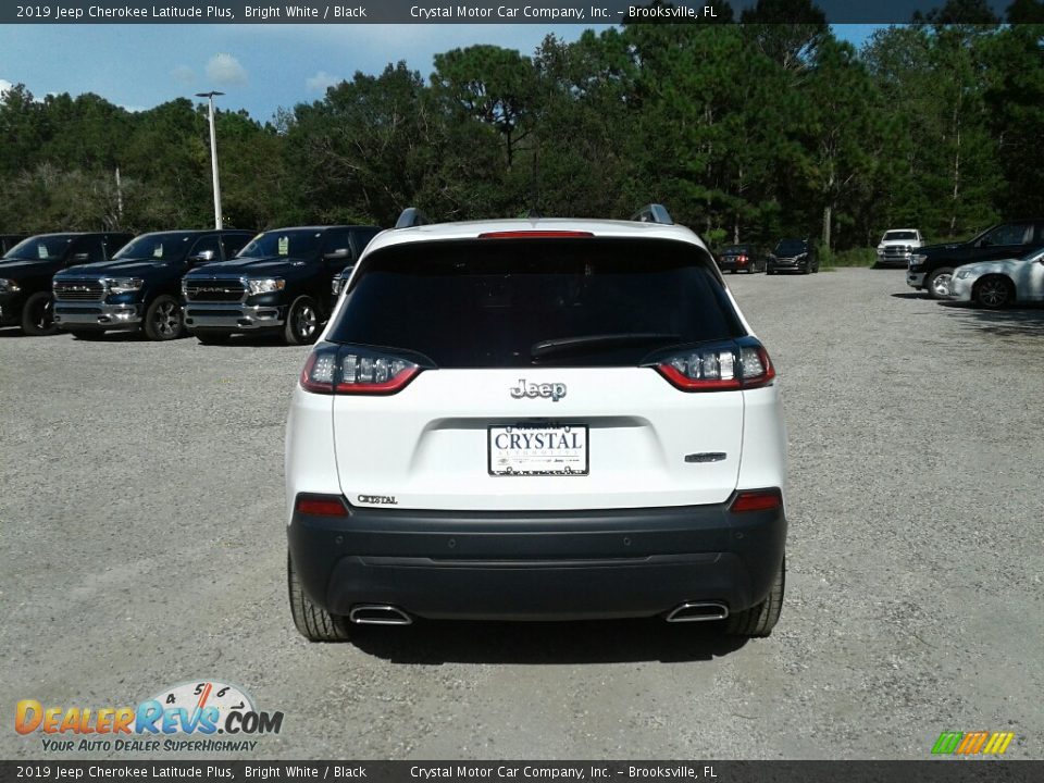 2019 Jeep Cherokee Latitude Plus Bright White / Black Photo #4