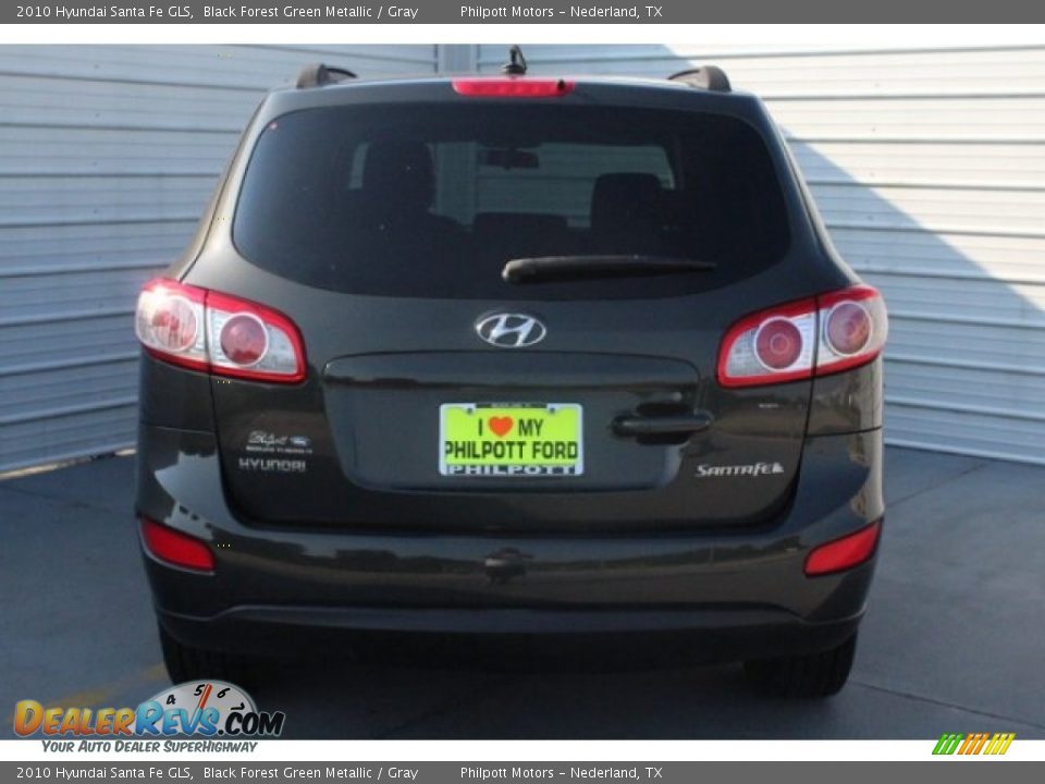 2010 Hyundai Santa Fe GLS Black Forest Green Metallic / Gray Photo #9