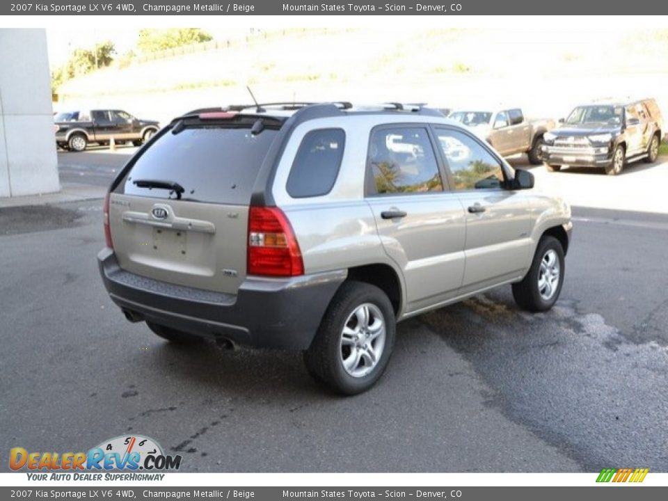 2007 Kia Sportage LX V6 4WD Champagne Metallic / Beige Photo #6