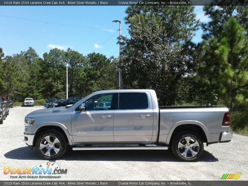 2019 Ram 1500 Laramie Crew Cab 4x4 Billett Silver Metallic / Black Photo #2