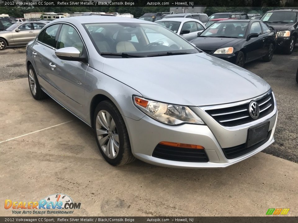 2012 Volkswagen CC Sport Reflex Silver Metallic / Black/Cornsilk Beige Photo #8
