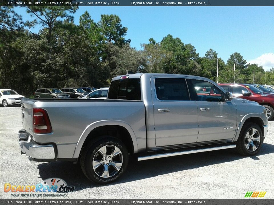 2019 Ram 1500 Laramie Crew Cab 4x4 Billett Silver Metallic / Black Photo #5