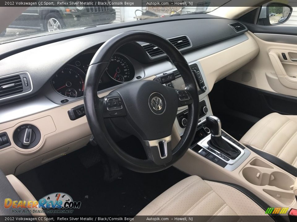 2012 Volkswagen CC Sport Reflex Silver Metallic / Black/Cornsilk Beige Photo #10