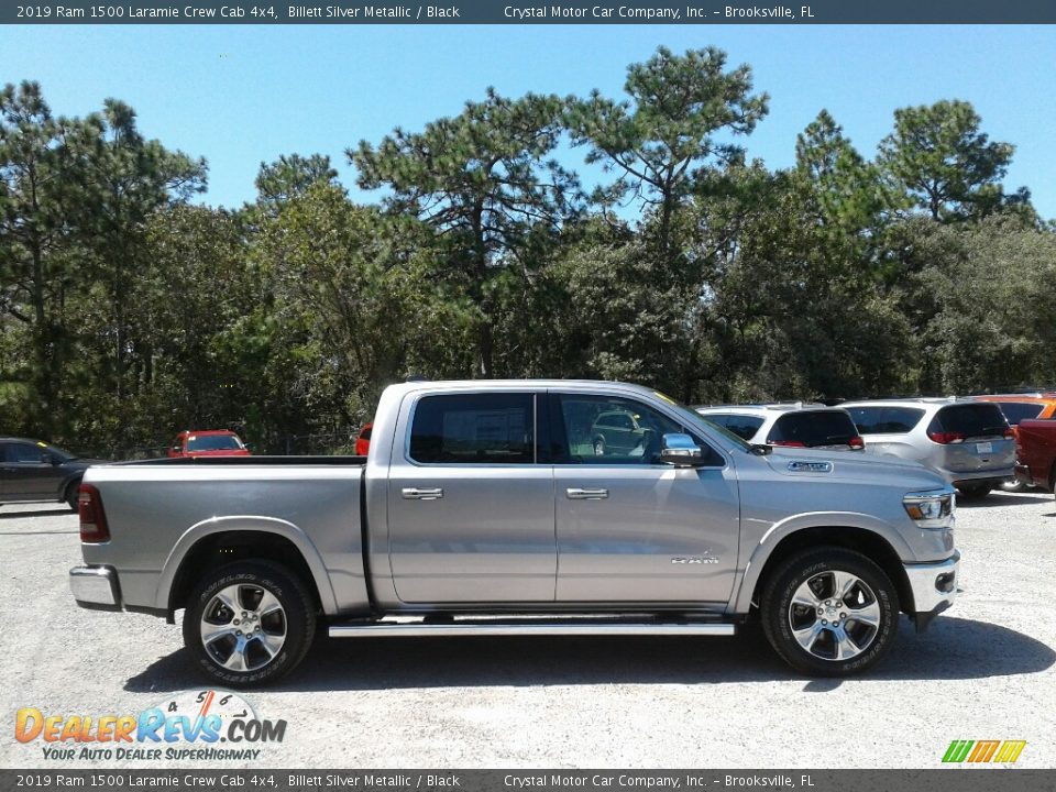 2019 Ram 1500 Laramie Crew Cab 4x4 Billett Silver Metallic / Black Photo #6