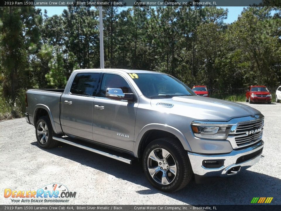 2019 Ram 1500 Laramie Crew Cab 4x4 Billett Silver Metallic / Black Photo #7