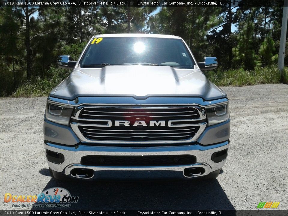 2019 Ram 1500 Laramie Crew Cab 4x4 Billett Silver Metallic / Black Photo #8