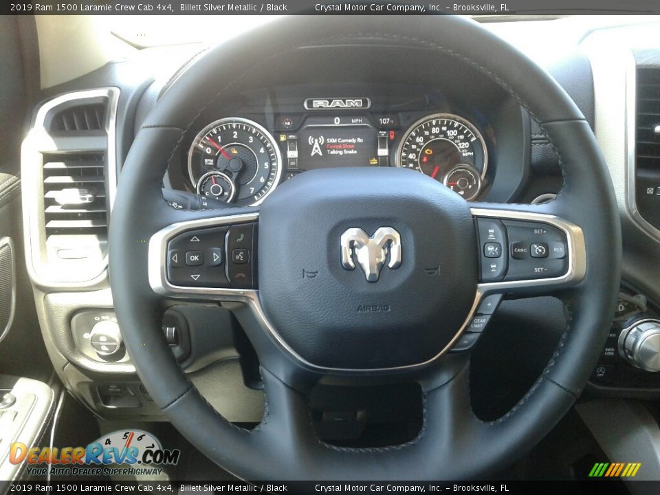 2019 Ram 1500 Laramie Crew Cab 4x4 Billett Silver Metallic / Black Photo #14