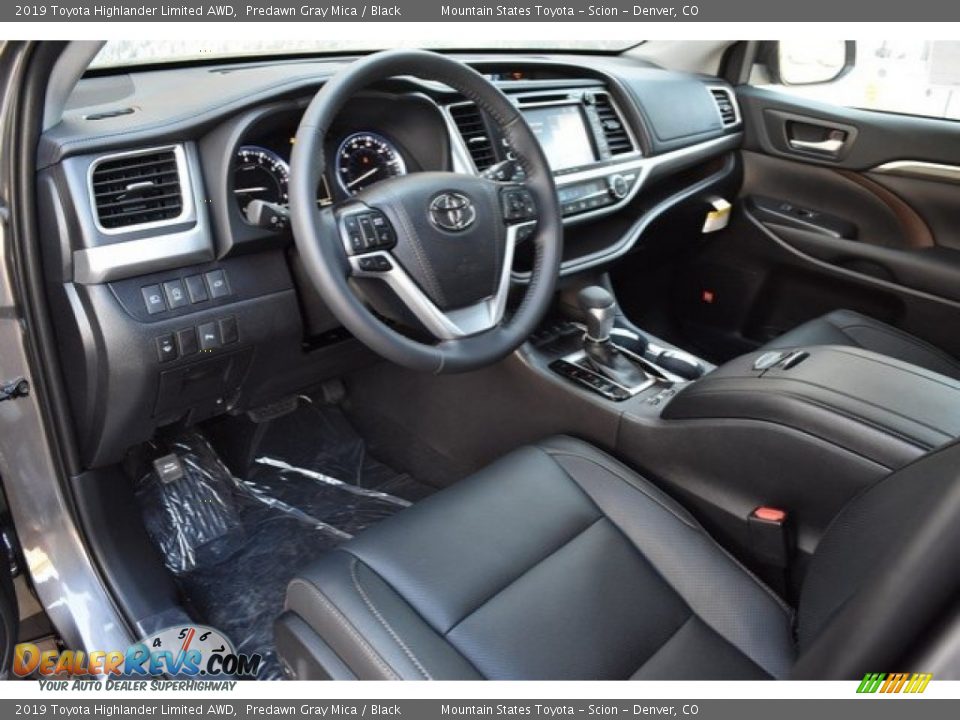 Black Interior - 2019 Toyota Highlander Limited AWD Photo #5