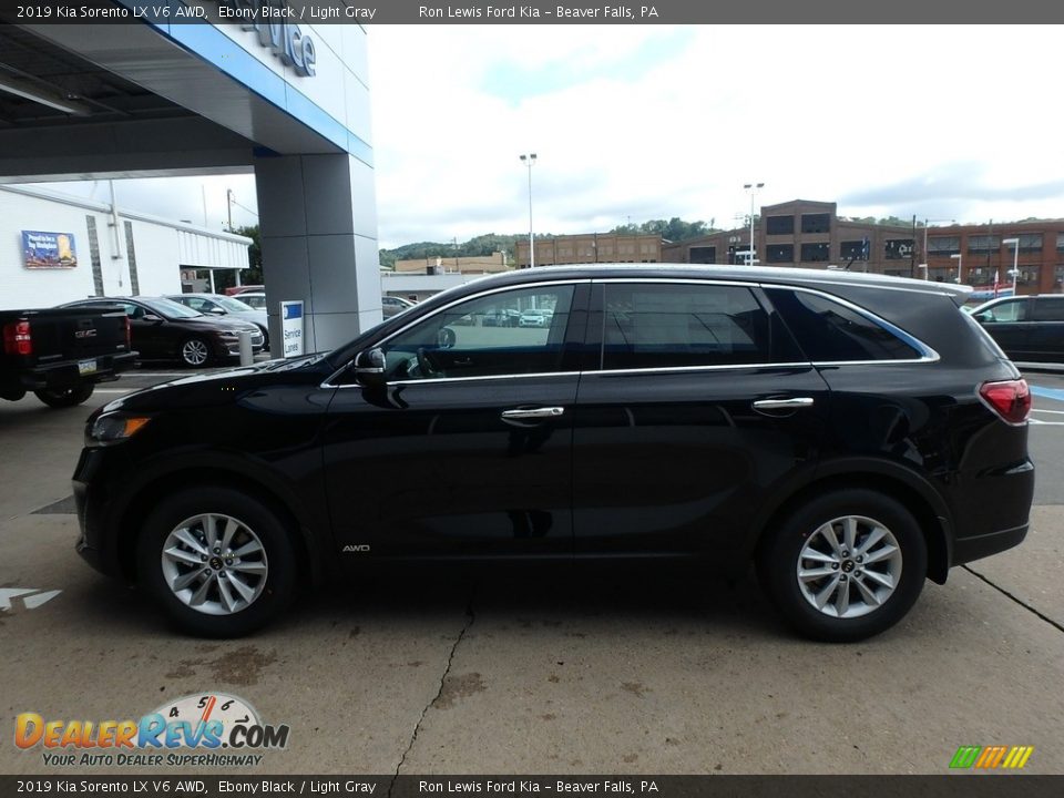 2019 Kia Sorento LX V6 AWD Ebony Black / Light Gray Photo #6
