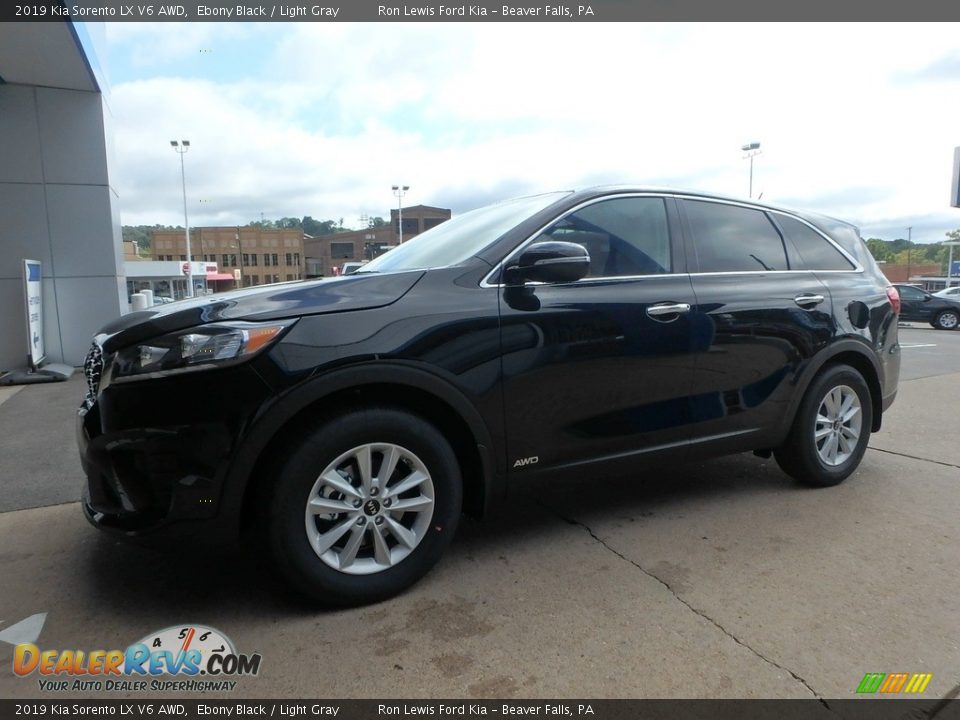 2019 Kia Sorento LX V6 AWD Ebony Black / Light Gray Photo #7