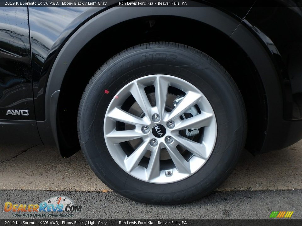 2019 Kia Sorento LX V6 AWD Ebony Black / Light Gray Photo #10