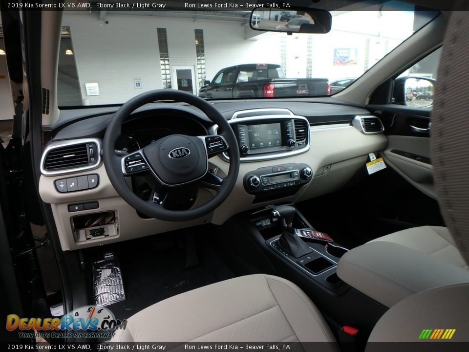 2019 Kia Sorento LX V6 AWD Ebony Black / Light Gray Photo #13