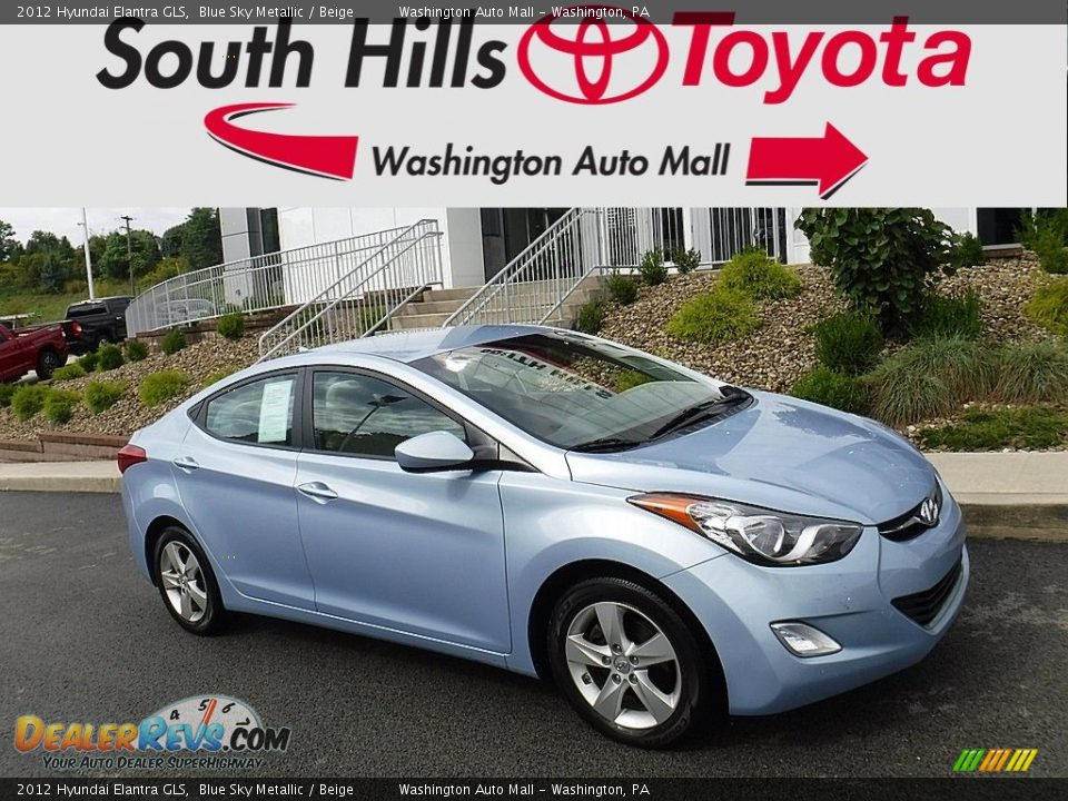 2012 Hyundai Elantra GLS Blue Sky Metallic / Beige Photo #1