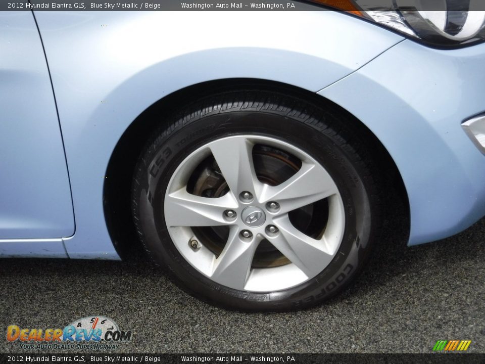 2012 Hyundai Elantra GLS Blue Sky Metallic / Beige Photo #3