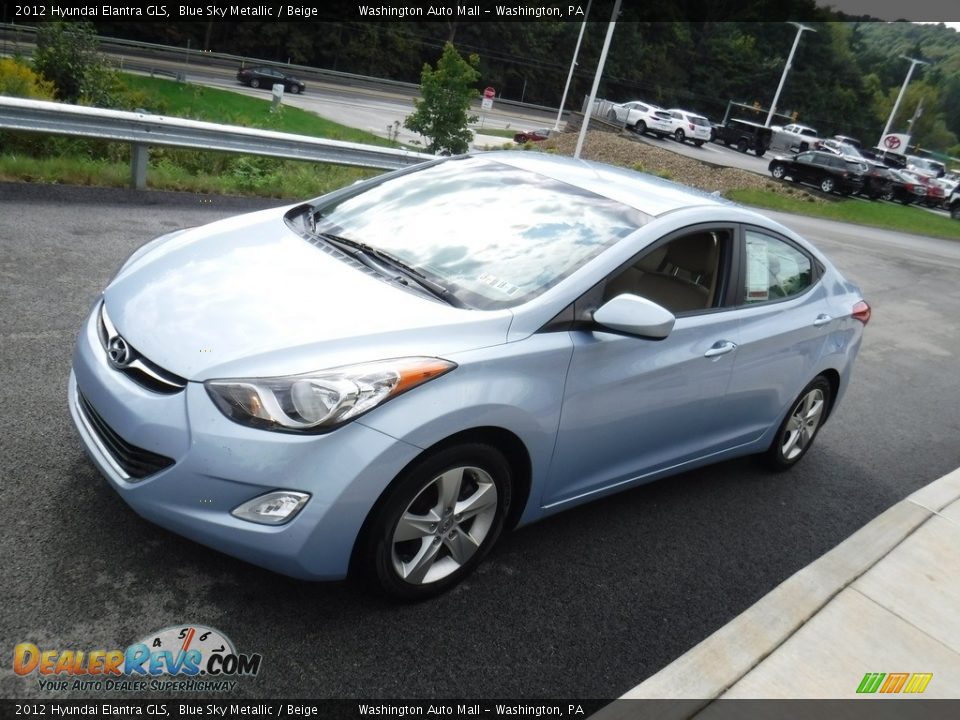 2012 Hyundai Elantra GLS Blue Sky Metallic / Beige Photo #5