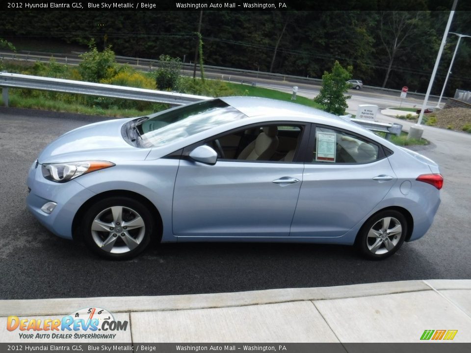 2012 Hyundai Elantra GLS Blue Sky Metallic / Beige Photo #6