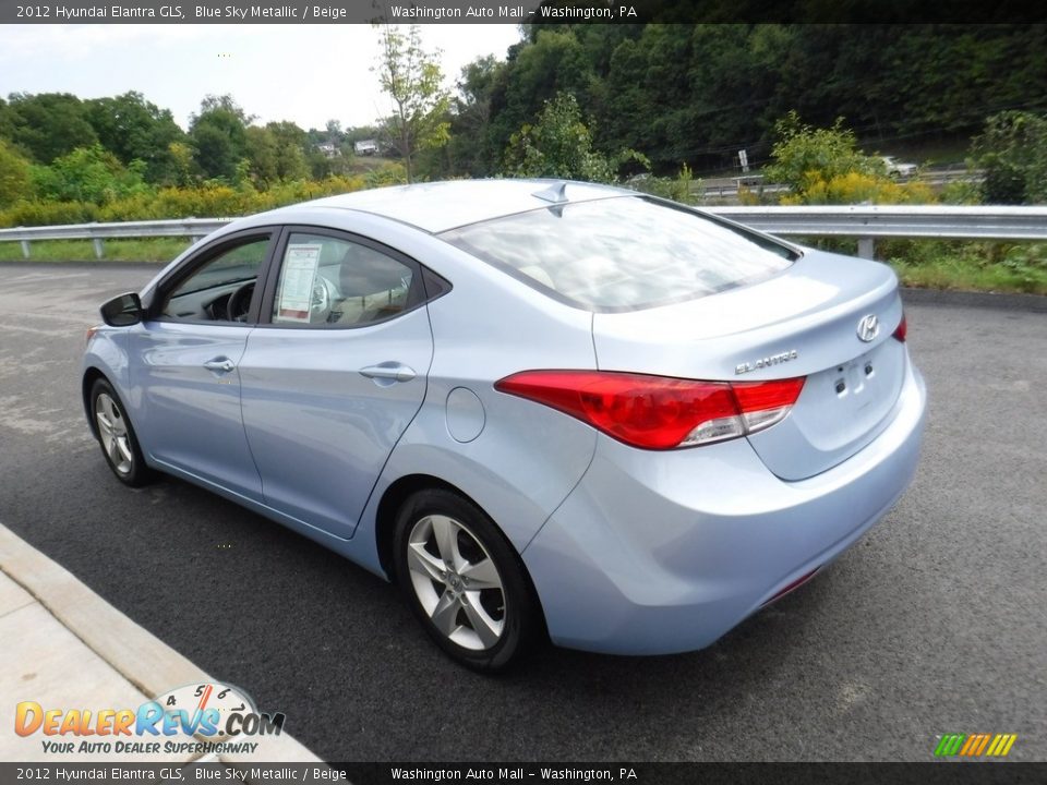 2012 Hyundai Elantra GLS Blue Sky Metallic / Beige Photo #7