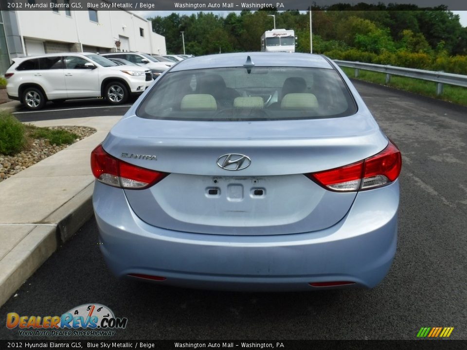 2012 Hyundai Elantra GLS Blue Sky Metallic / Beige Photo #8