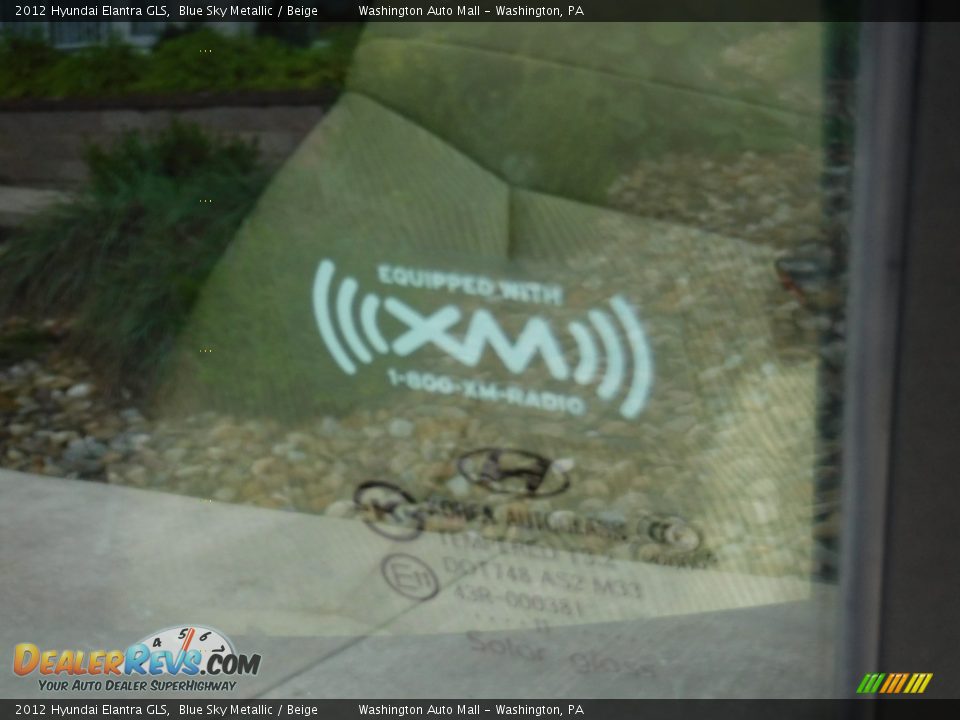 2012 Hyundai Elantra GLS Blue Sky Metallic / Beige Photo #10