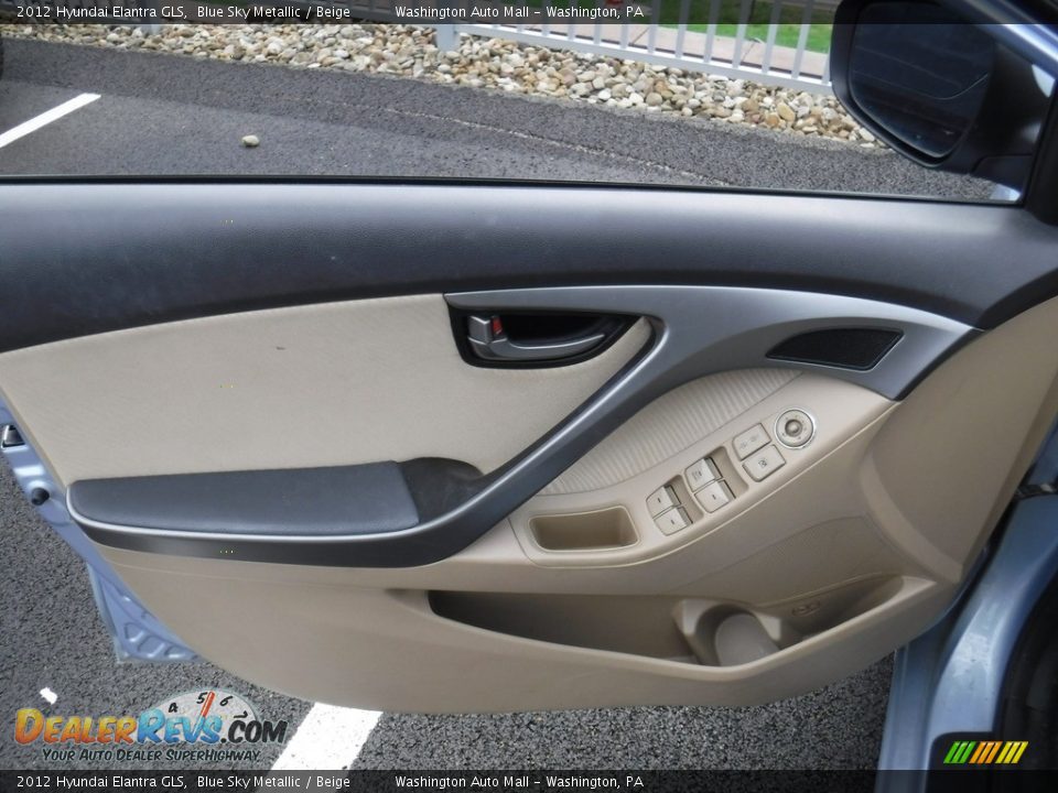 2012 Hyundai Elantra GLS Blue Sky Metallic / Beige Photo #11