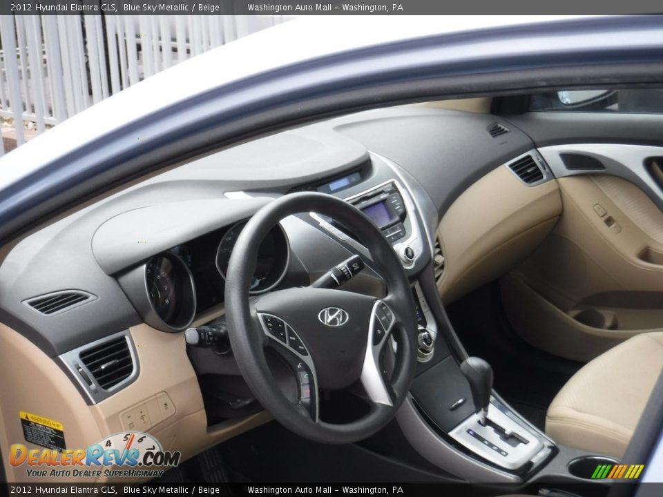 2012 Hyundai Elantra GLS Blue Sky Metallic / Beige Photo #12