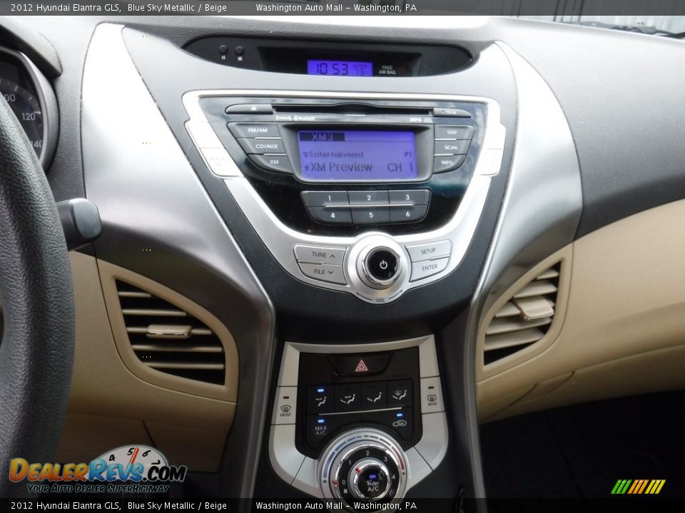 2012 Hyundai Elantra GLS Blue Sky Metallic / Beige Photo #14