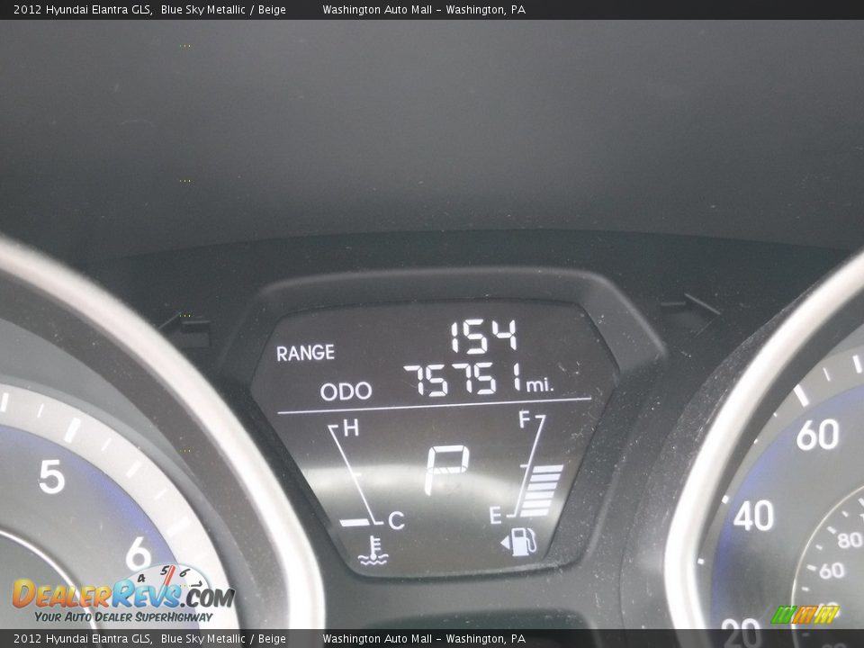 2012 Hyundai Elantra GLS Blue Sky Metallic / Beige Photo #22