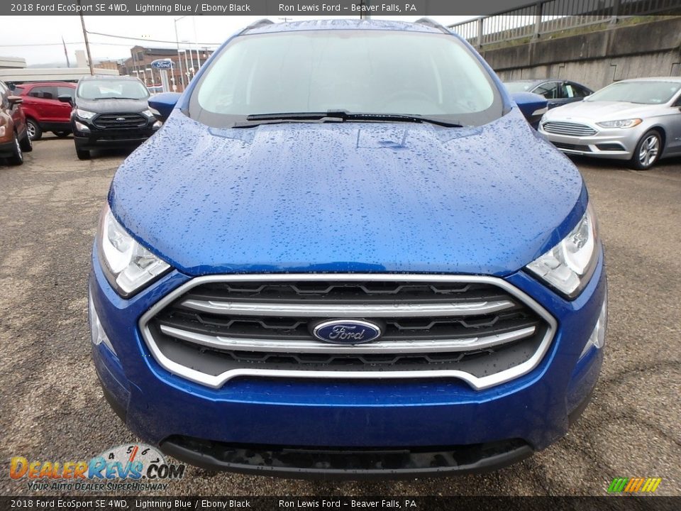 2018 Ford EcoSport SE 4WD Lightning Blue / Ebony Black Photo #8