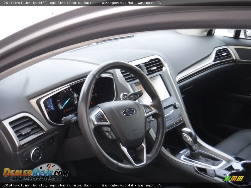 2014 Ford Fusion Hybrid SE Ingot Silver / Charcoal Black Photo #10
