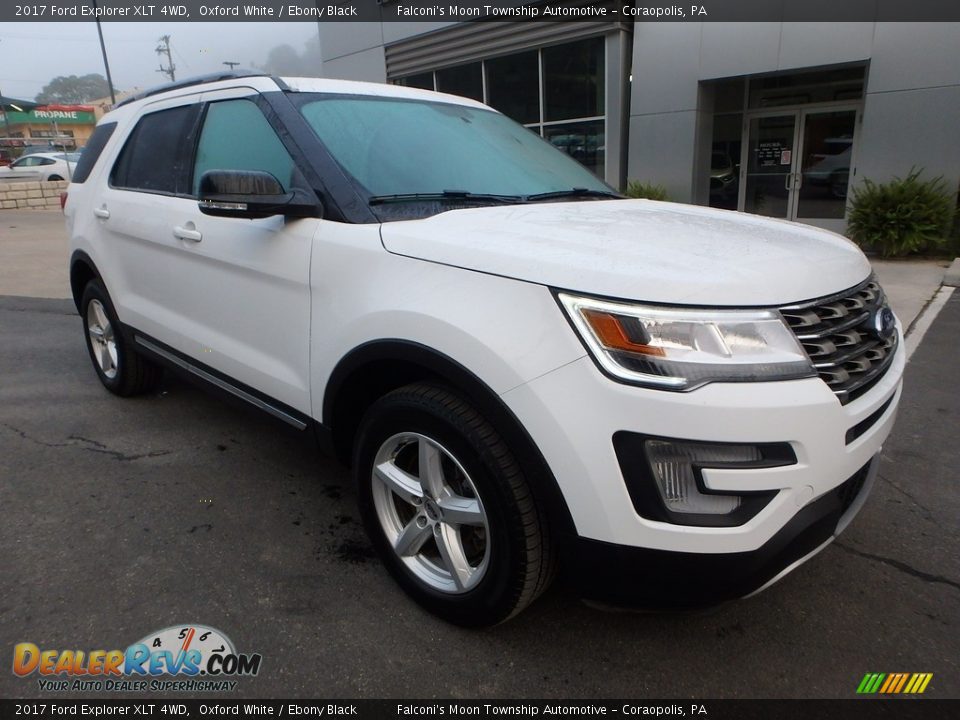 2017 Ford Explorer XLT 4WD Oxford White / Ebony Black Photo #9