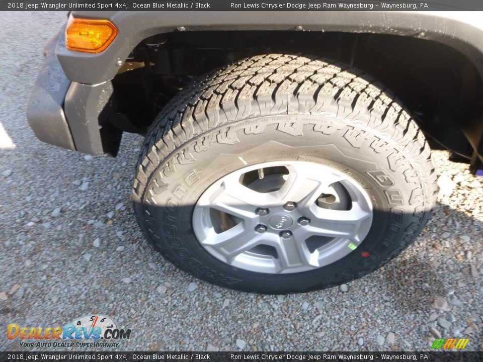 2018 Jeep Wrangler Unlimited Sport 4x4 Ocean Blue Metallic / Black Photo #2