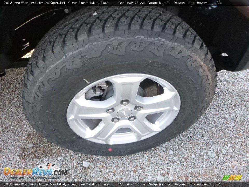 2018 Jeep Wrangler Unlimited Sport 4x4 Ocean Blue Metallic / Black Photo #8