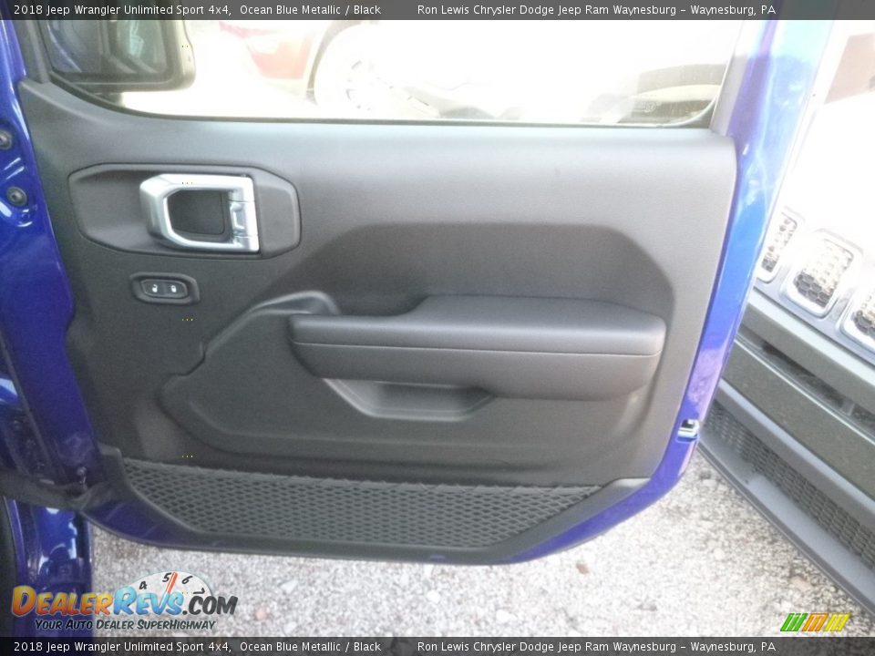 2018 Jeep Wrangler Unlimited Sport 4x4 Ocean Blue Metallic / Black Photo #11