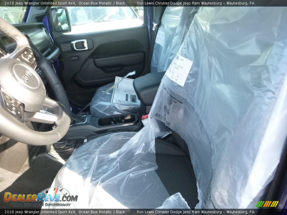 2018 Jeep Wrangler Unlimited Sport 4x4 Ocean Blue Metallic / Black Photo #15