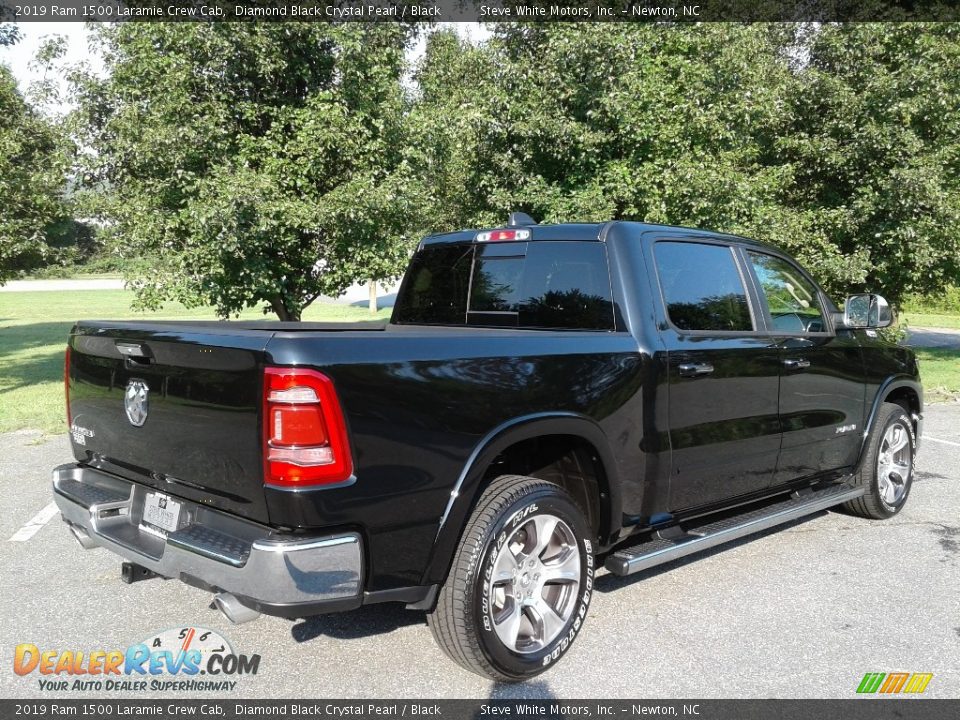 2019 Ram 1500 Laramie Crew Cab Diamond Black Crystal Pearl / Black Photo #6