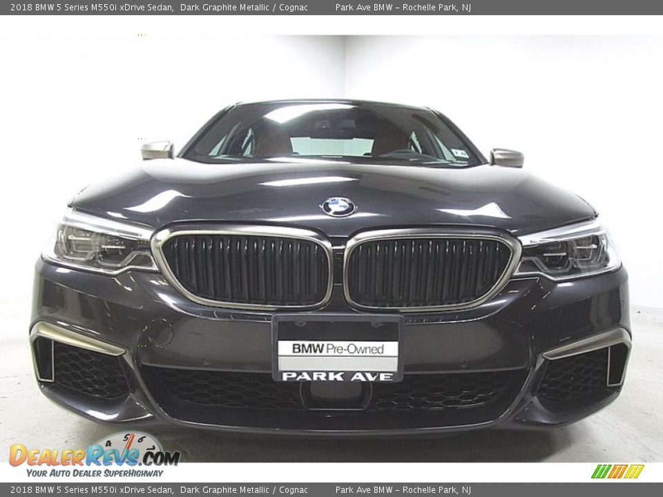 2018 BMW 5 Series M550i xDrive Sedan Dark Graphite Metallic / Cognac Photo #9