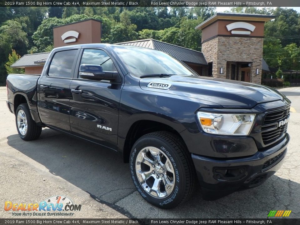 2019 Ram 1500 Big Horn Crew Cab 4x4 Maximum Steel Metallic / Black Photo #7