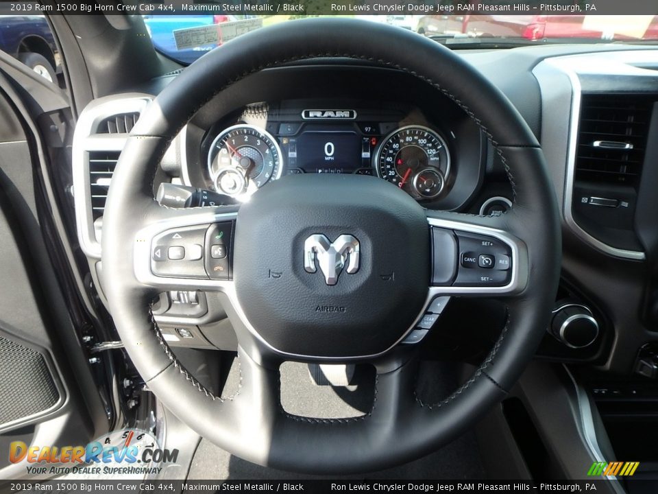 2019 Ram 1500 Big Horn Crew Cab 4x4 Maximum Steel Metallic / Black Photo #19
