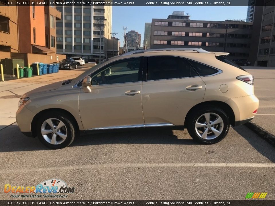 2010 Lexus RX 350 AWD Golden Almond Metallic / Parchment/Brown Walnut Photo #5