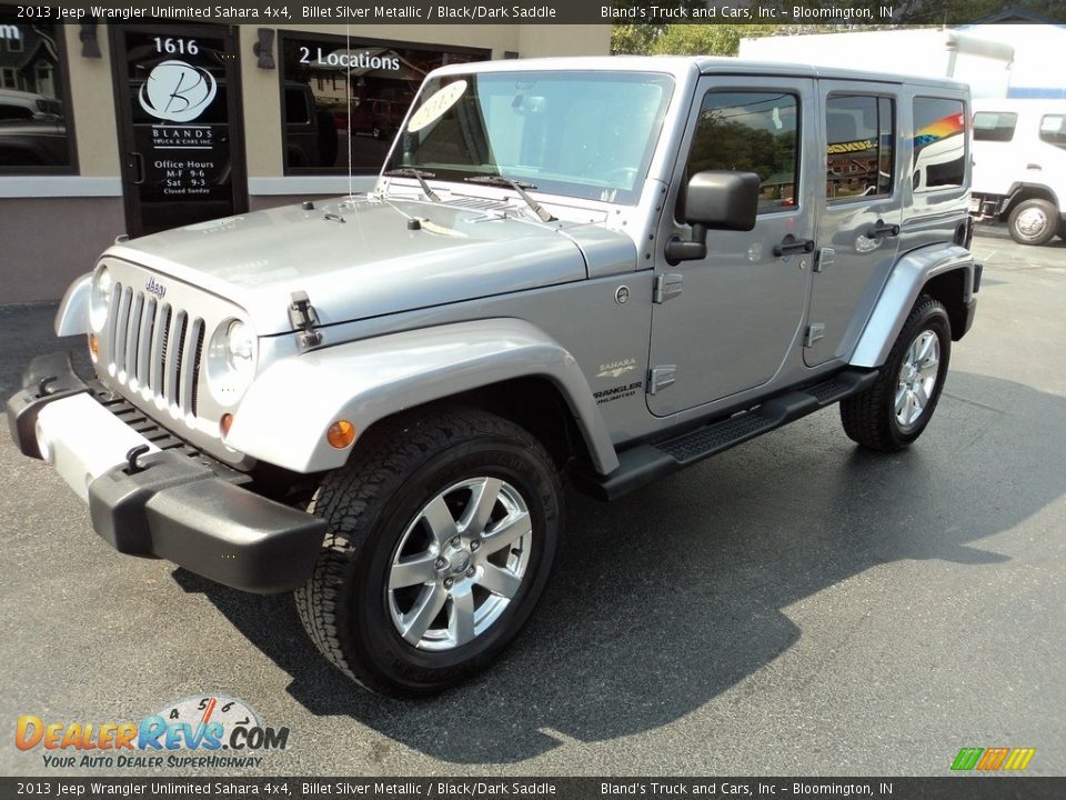 2013 Jeep Wrangler Unlimited Sahara 4x4 Billet Silver Metallic / Black/Dark Saddle Photo #2