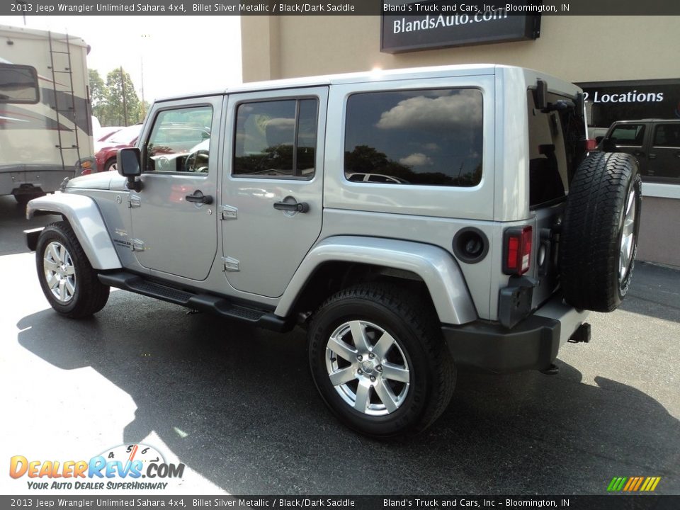 2013 Jeep Wrangler Unlimited Sahara 4x4 Billet Silver Metallic / Black/Dark Saddle Photo #3