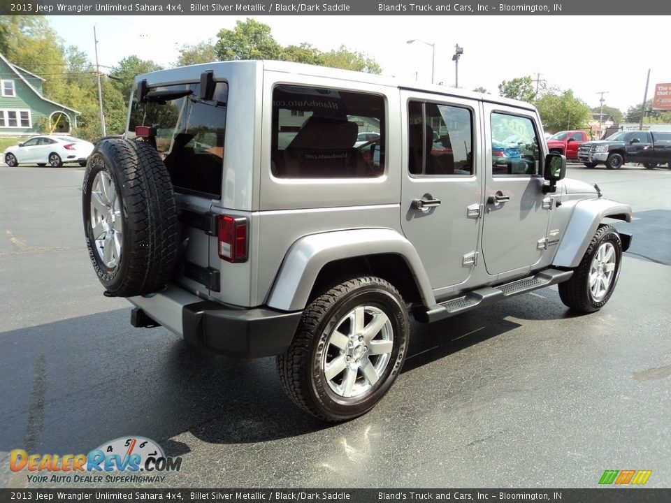 2013 Jeep Wrangler Unlimited Sahara 4x4 Billet Silver Metallic / Black/Dark Saddle Photo #4