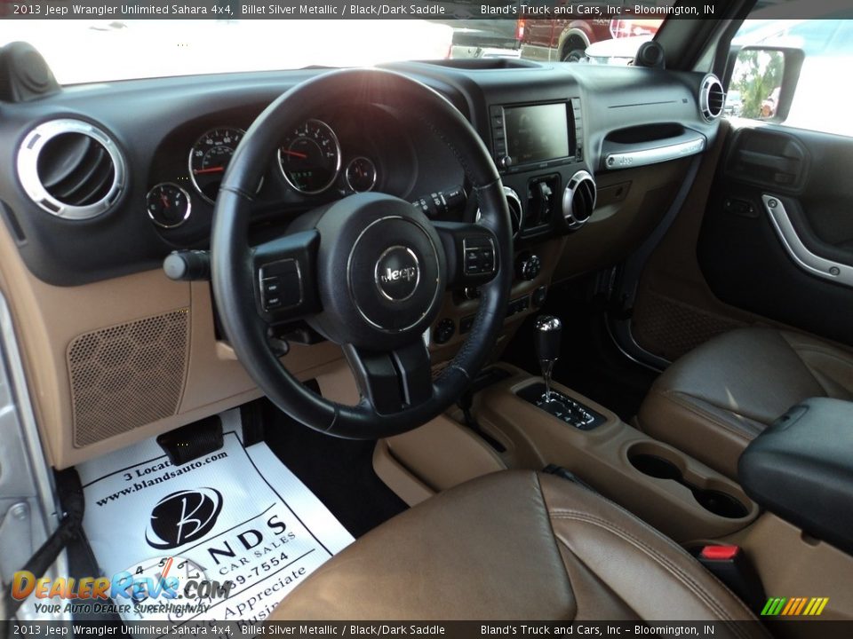 2013 Jeep Wrangler Unlimited Sahara 4x4 Billet Silver Metallic / Black/Dark Saddle Photo #6