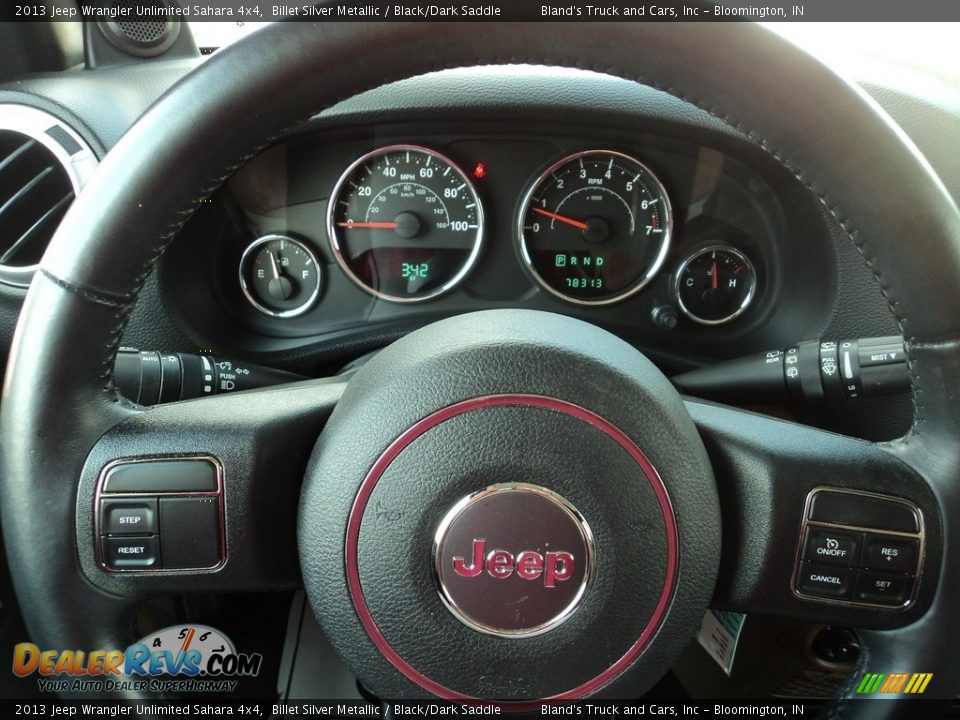 2013 Jeep Wrangler Unlimited Sahara 4x4 Billet Silver Metallic / Black/Dark Saddle Photo #15