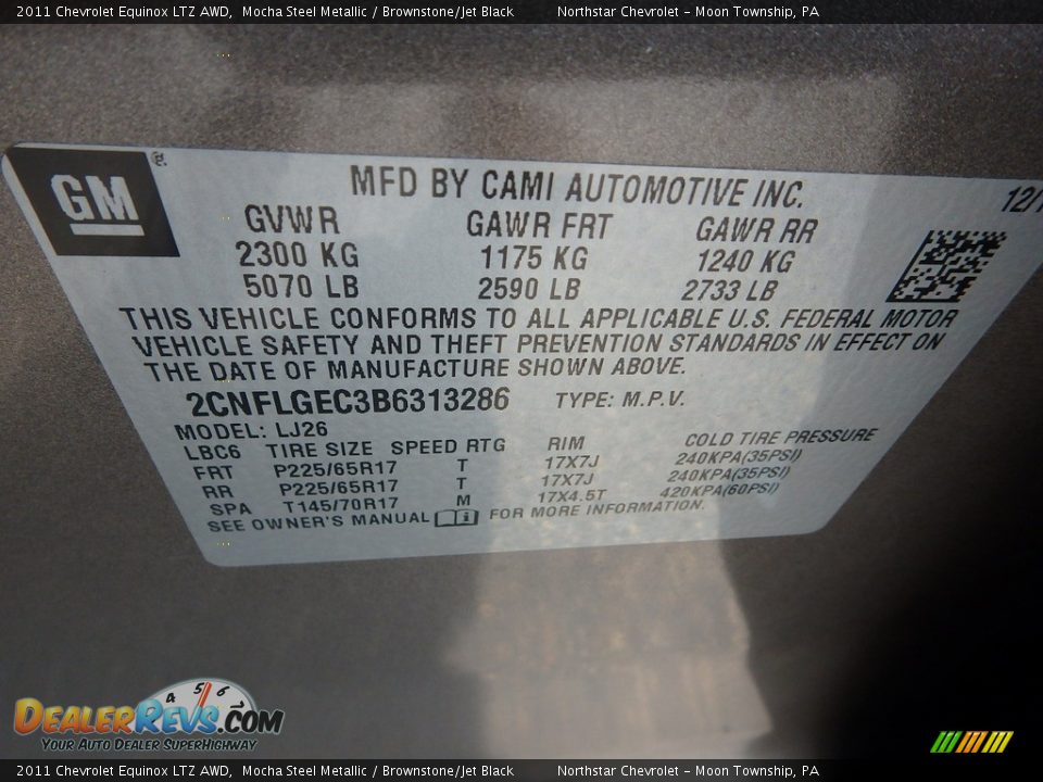 2011 Chevrolet Equinox LTZ AWD Mocha Steel Metallic / Brownstone/Jet Black Photo #28
